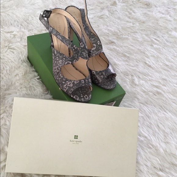 kate spade Shoes - Lizard Print Kate Spade Sandal Heels